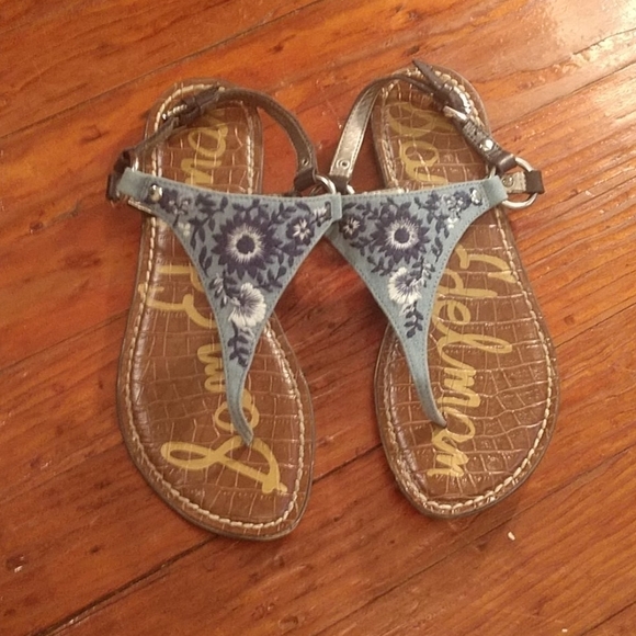 Sam Edelman Women's Greta 2 Embroidered Sandal 5.5 - Picture 1 of 5